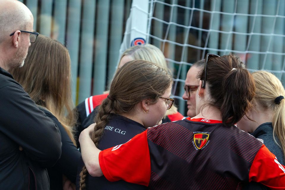 Hundreds attended a vigil at Maguiresbridge Primary School for Vanessa Whyte and her children James and Sara.  Picture: Ronan McGrade